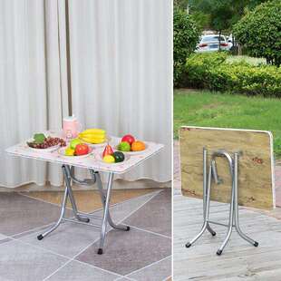 简易折叠桌简易桌4人2小饭桌家用四方桌子长方形吃饭桌子折叠