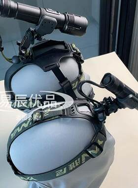 新款强光手电筒头带支架头灯架手电夹转换器手电筒秒变头灯夹