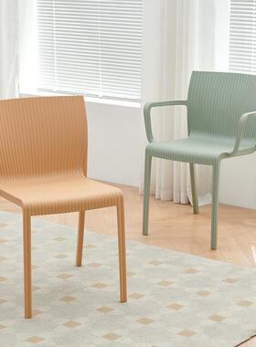 加桌椅塑料程子家用靠背餐厅SD-609-6厚餐椅户外阳台饭店食堂椅学