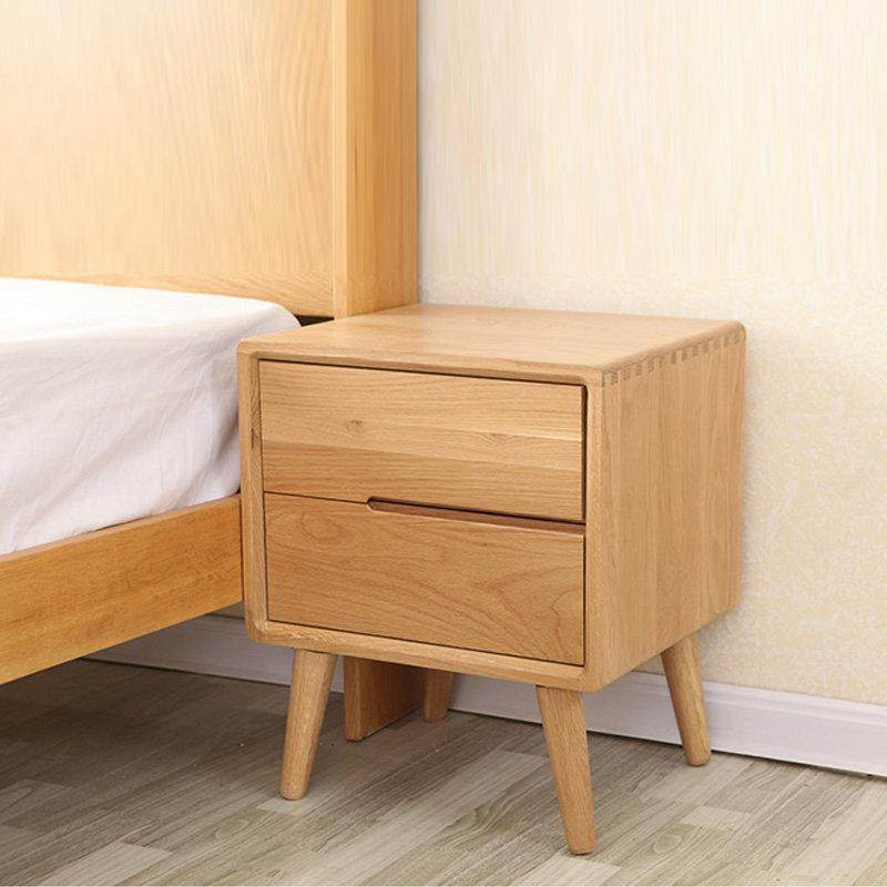 小七的木头家具北欧全实木床头柜双抽橡木环保现代简约卧室床边柜,住宅家具,床头柜,淘宝优惠券,粉丝福利购,淘宝优惠卷