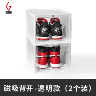 goto防氧化】鞋架力鞋盒款透明【篮球鞋鞋盒亚克省收纳鞋子空间b