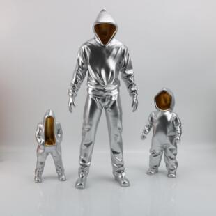 现代神秘隐身人物抽象站立男孩摆件样板间售楼部客厅玄关雕塑摆件