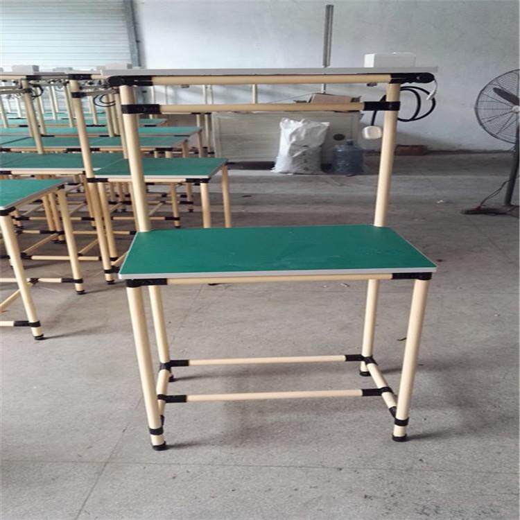 车间精益管工作台工厂生产线测试台防静电流水线工作台QC检验桌子