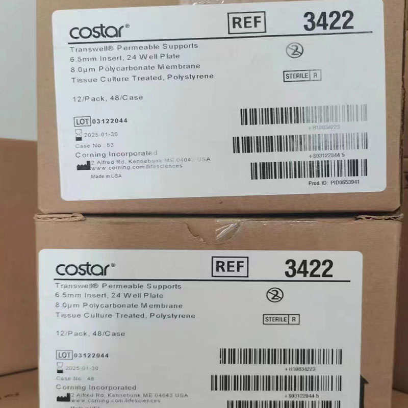 Corning康宁 3422 Transwell含24孔板细胞小室无菌 12嵌套/块