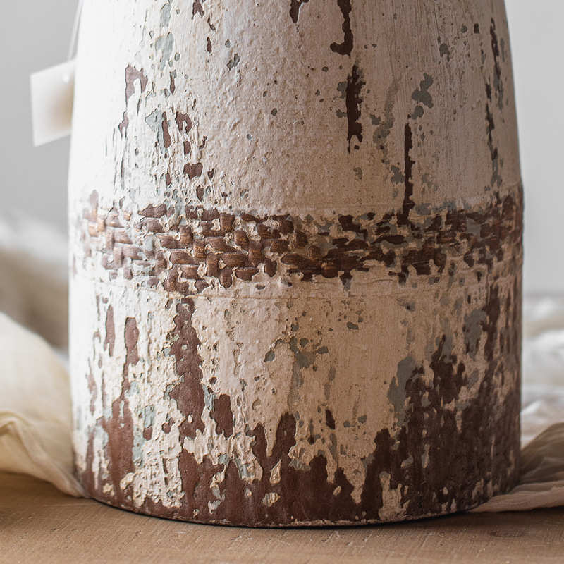 美式做旧铁艺花瓶创意客厅桌面艺术花艺小摆件高级复古干花插花器