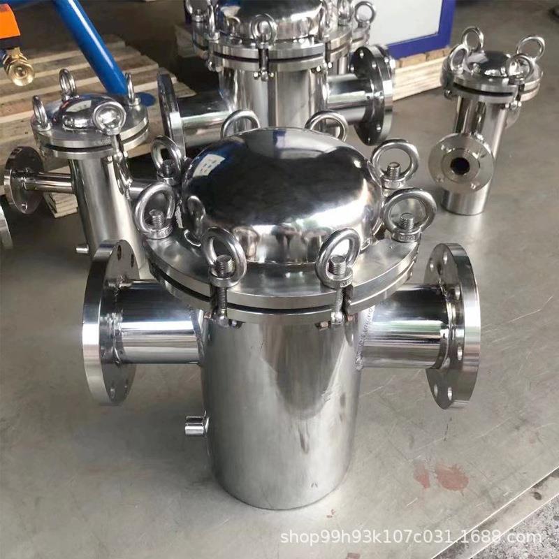 304不锈钢篮蓝式过滤器提篮快开直通式过滤器毛发收集器除污器