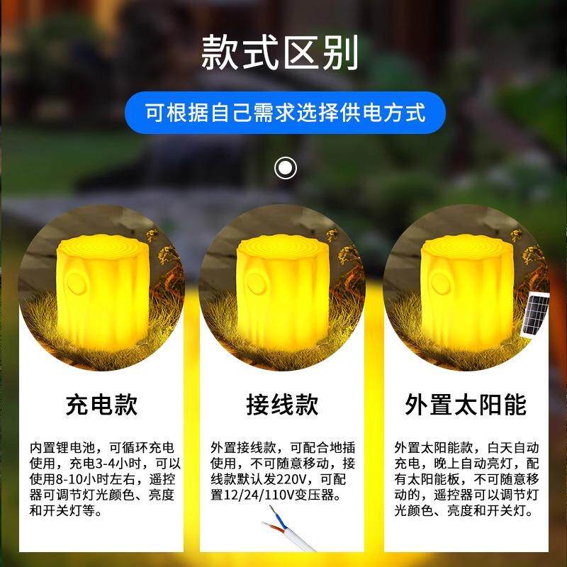 led发光餐酒吧七凳遥控XL-BY002充电防家具创意酒店水厅休闲树桩