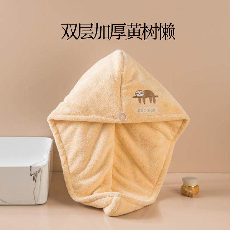 干发帽速干女双层加厚加大超强吸水超厚包头洗头快干毛巾双面浴帽