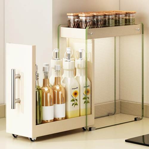 油WM-JSCLG厨房抽拉台式调料品置纳物架盐酱醋收纳盒面多功能调味