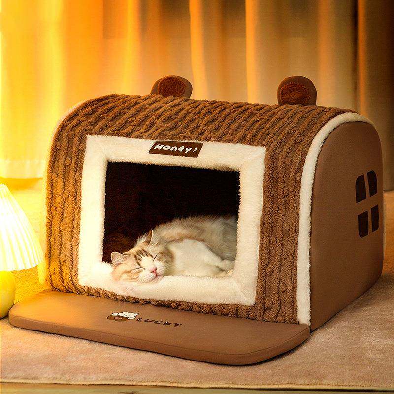 猫咪秋冬季保暖蒙古包立体弧形房子猫窝泰迪小型犬狗狗宠物窝