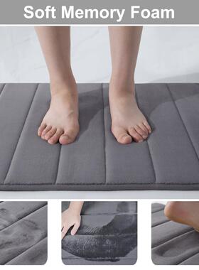 Olanly Memory Foam Bath Mat Large Absorbent Shower Carpet So