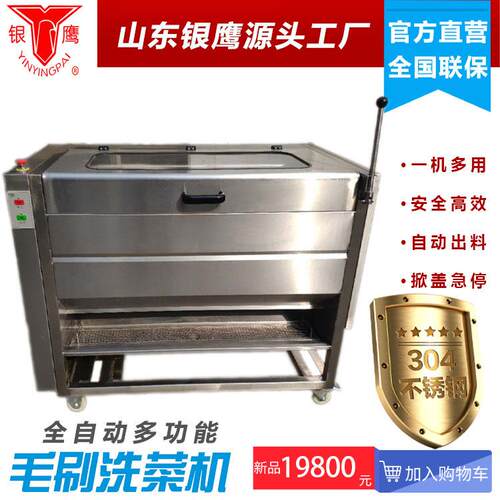 洗菜机山东CX100II全自动大型商用洗菜机果蔬清洗土豆脱