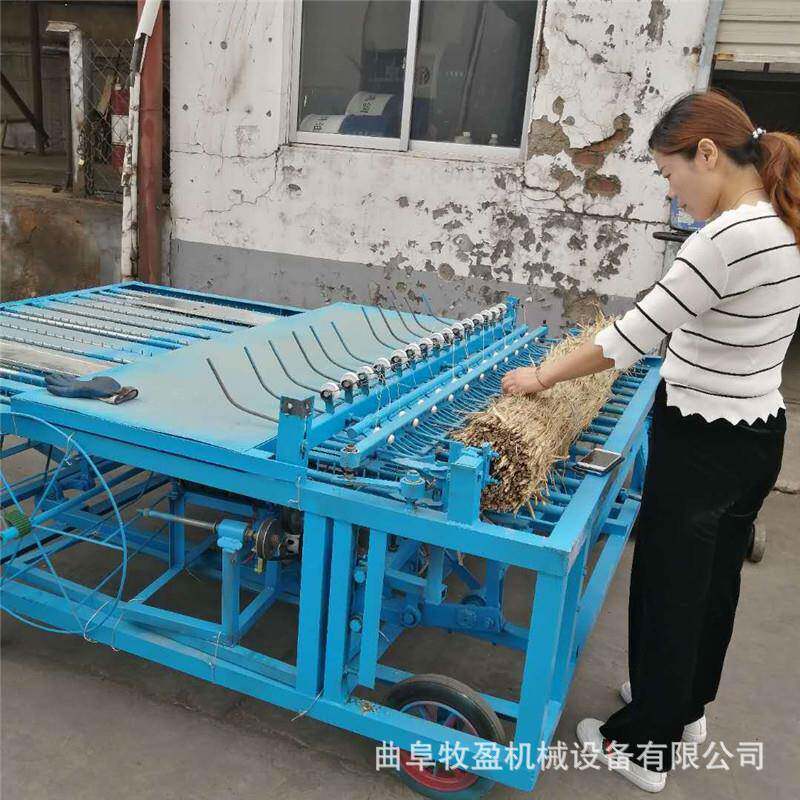稻草芦苇编织机2m带压轴草席编制机家用自动切边打草帘子机