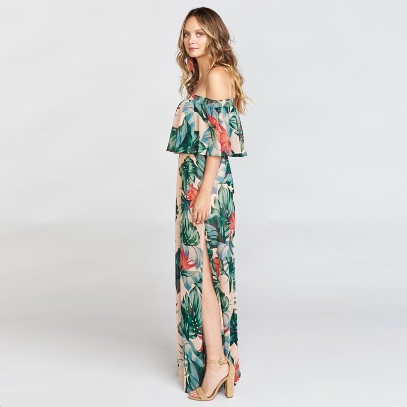 long beach style rainforest beach tropical Holiday dress