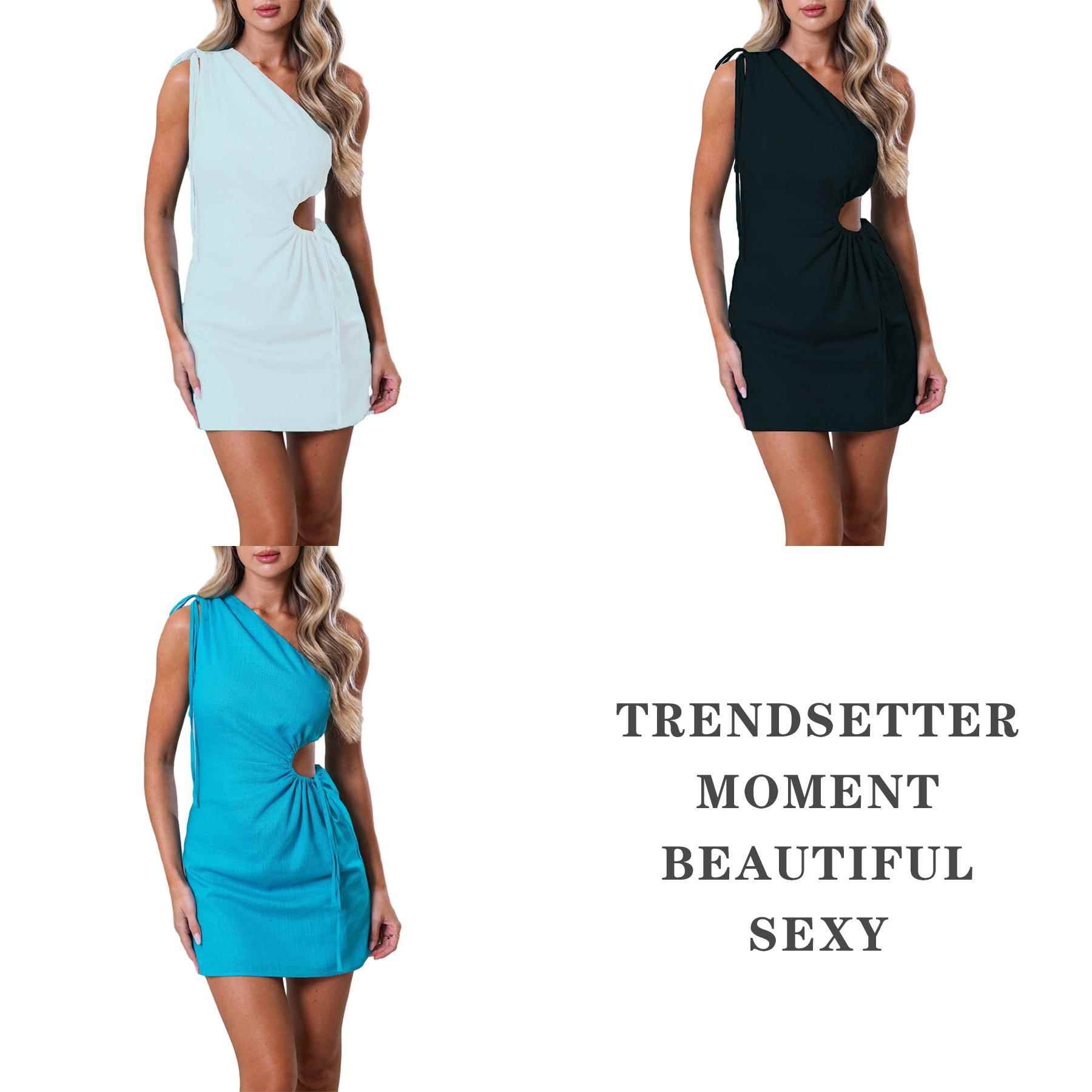 s fitted runched dress dress mini party one sleeveless