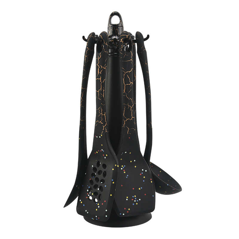 硅胶尼龙ABS披覆柄7件套厨具不粘锅烹饪套装汤勺锅铲漏勺组合