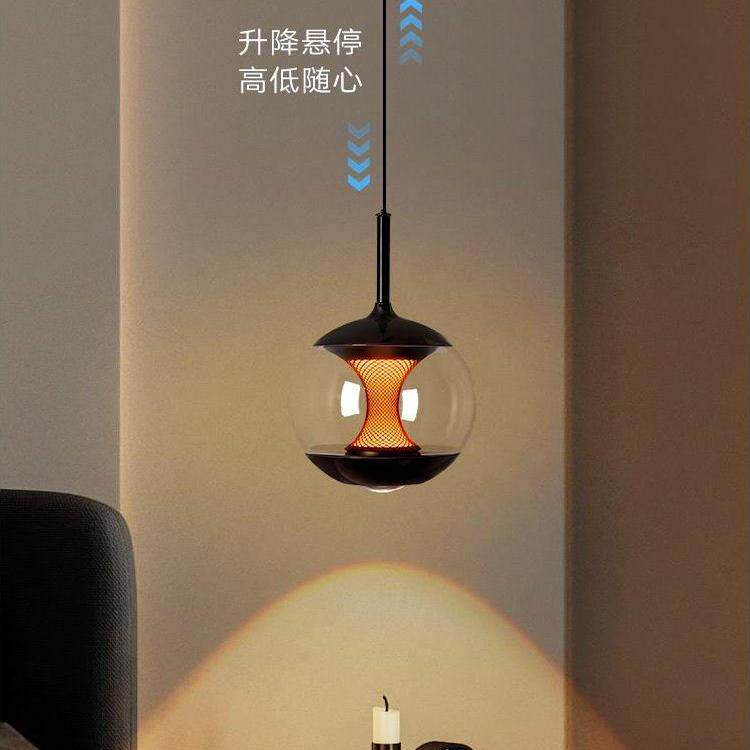 卧室床头吊灯意式极简客厅氛围吊线灯高级感轻奢精致餐厅可升降灯