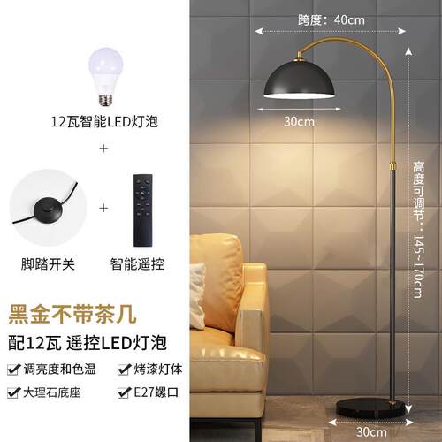 高档25新款钓鱼灯0落地灯客厅立卧室沙发北欧2网红轻奢复古茶几式