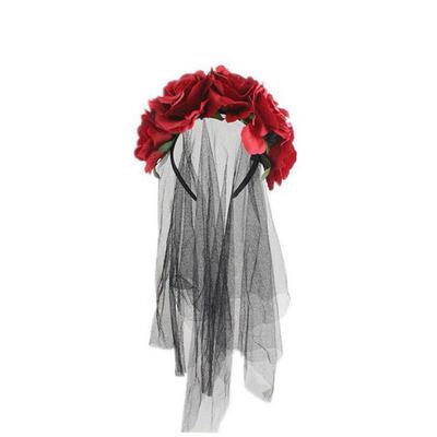 Halloween Day Of the Dead Headband Bride Veil Fancy Dress
