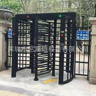厂家双门栅栏式全高旋转辊闸通道门建筑工地门禁十字闸双机芯转闸