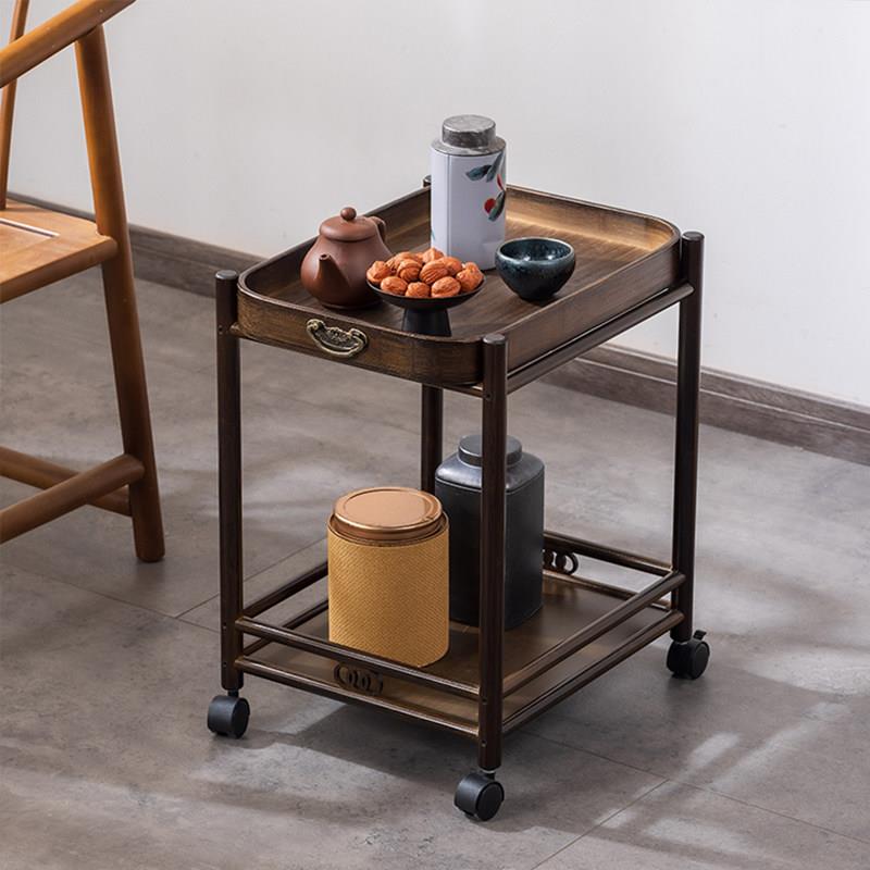 可移动麻将桌边角几沙发边几客厅茶桌边柜棋牌室茶水架带轮小茶几