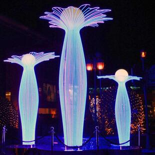 led景观路灯户外防水幻彩景观灯柱工程灯光幻彩造型装 饰路灯