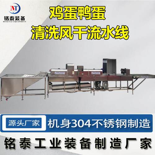 铭泰0破损鸡蛋清洗机变频控速洗蛋机保洁蛋清洗风干杀菌喷设备