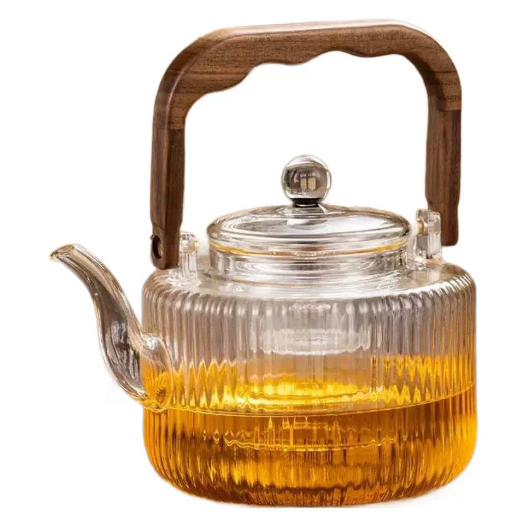 高硼硅玻璃煮茶壶可加热蒸煮两用提梁电陶炉紫砂可用茶器茶水分离