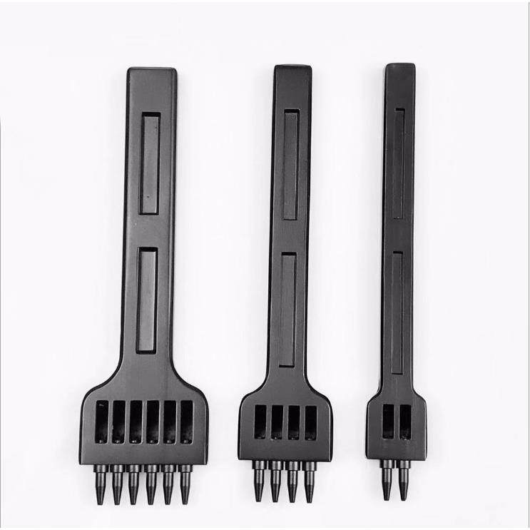 皮革制作缝线打孔冲 黑色排冲4mm规格菱斩高品质排冲皮革工具