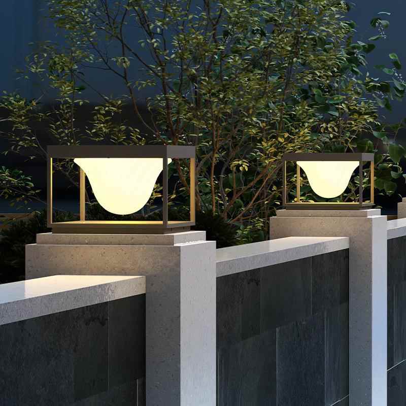 太阳能灯户外庭灯简约GDQ路防水别墅院大门围花园柱墙子门柱柱灯