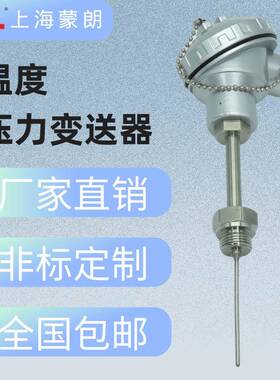 WZP铂热电阻PT100温度传感器PT1000K型铠装4-20mA温度变送器