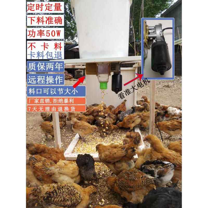 自动喂鸡喂食器养鸡定时投料机鸽子下料器太阳能投食远程喂水