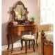 美式 轻奢户实木型化妆桌子梳 梳妆台妆小化917妆台镜组合卧室欧式