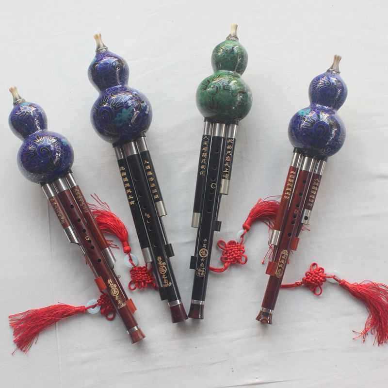 工曹乐器 演奏型景泰蓝葫芦丝 黑檀木套管葫芦 C调降B调小D调,乐器/吉他/钢琴/配件,陶笛,淘宝优惠券,粉丝福利购,淘宝优惠卷