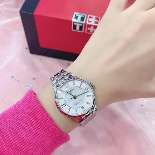 9.8新天梭杜鲁尔女表全自动机械手表T099.207.11.116.00