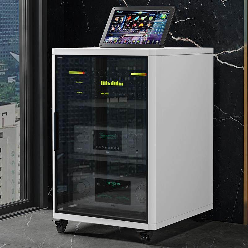 桦崟丹莱梅克GD机箱影音器材设备功放机 柜 影院轮子移动功放机 架 KTV 架摆件饰品床笠拉车