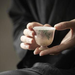 念云居主人杯釉下彩手绘日式陶瓷品茗杯家用喝茶单杯个人专用