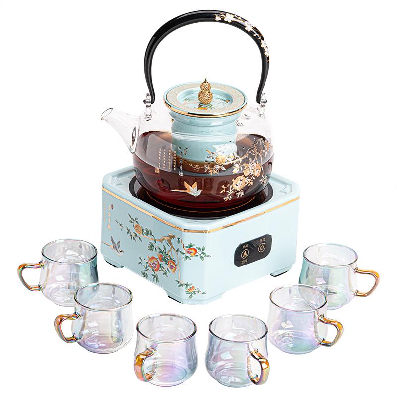 电陶炉茶炉加厚高硅玻璃煮茶器烧水泡茶家用煮茶壶触摸陶瓷电陶炉