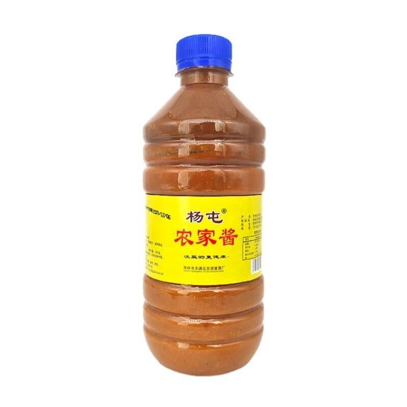 农家酱杨屯农家酱东北大酱豆瓣酱臭酱桶装杨屯农家酱黄豆酱1斤瓶