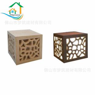 户外石头灯室外景观树脂水泥石头灯花园景观防水发光石