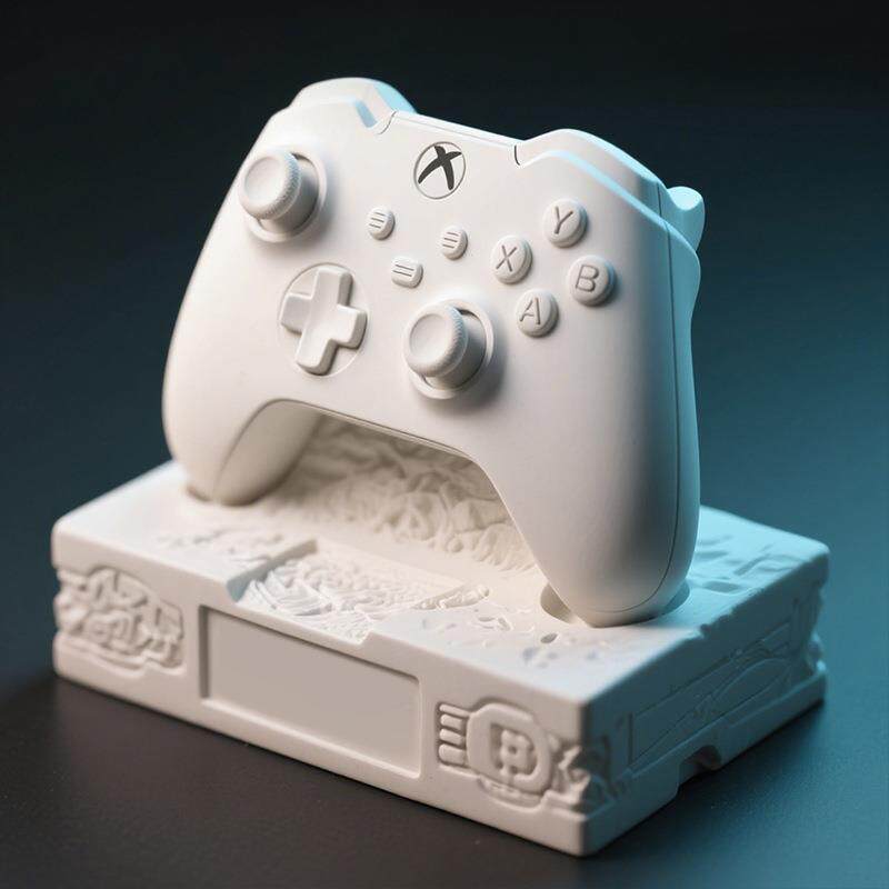 XBOX游戏手柄支架石膏白胚PS5 Switch收纳展示架底座桌面摆件礼物