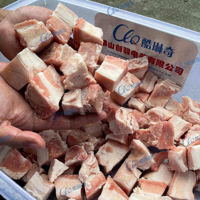 商用大型不锈钢冻肉切块机全自动青鱼雪冻三文鱼剁块机甲鱼切丁