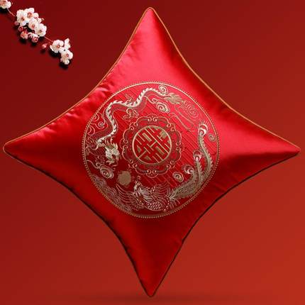 IY枕7新中式结婚喜抱枕婚庆R红色靠垫喜套客字厅沙发婚房床F769MJ