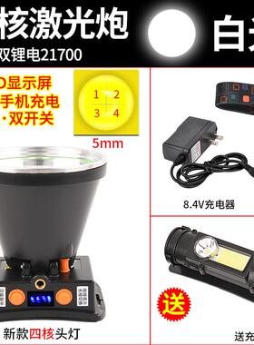 新款ED强光头灯充电超亮头戴式氙气灯超L长续航2170锂夜电户外钓0