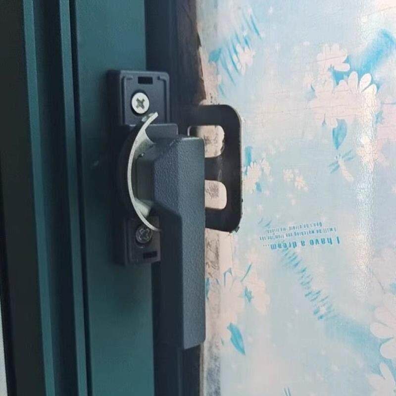 锁窗器沙窗锁窗户卡扣家用窗户斜柄月牙锁不锈钢锁钩拉门窗锁.
