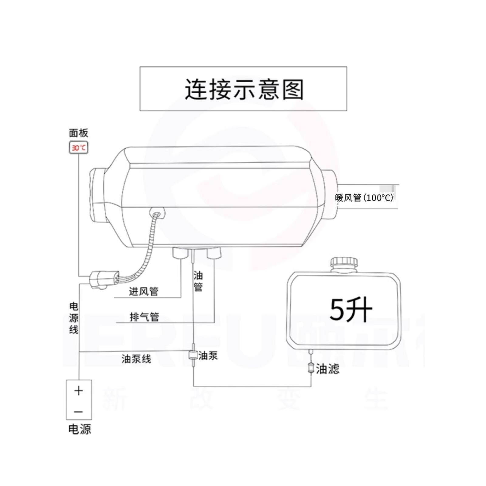 QN-102车载驻车加器燃油暖气风机24热V柴1暖一体机空2v汽货车电动