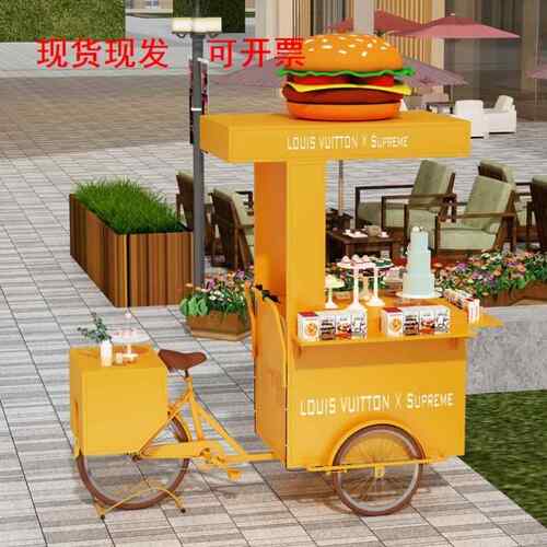 多功能餐车移动小吃车市集流动摊位车奶茶甜品美食售车摆摊小推车