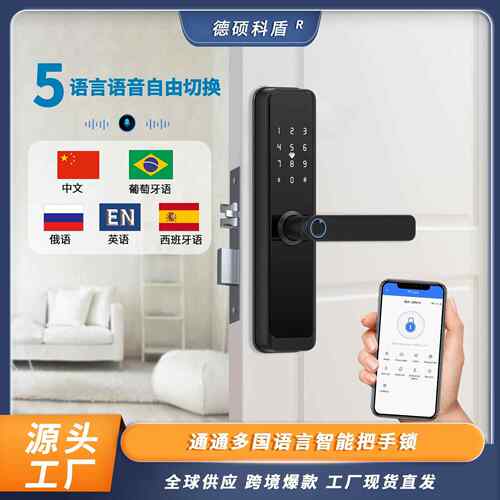 酒店门锁工厂智能锁通通锁门锁指纹刷卡家用电子锁远程刷卡出租房