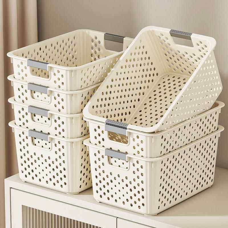 日式风收纳筐高级感收纳筐家用衣柜收纳儿童玩具杂物零食厨房塑料,收纳整理,收纳箱,淘宝优惠券,粉丝福利购,淘宝优惠卷