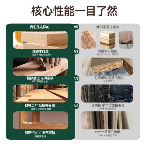 实木书架转角落地靠墙置物架松木窄收纳柜家用客厅简易带柜门书柜